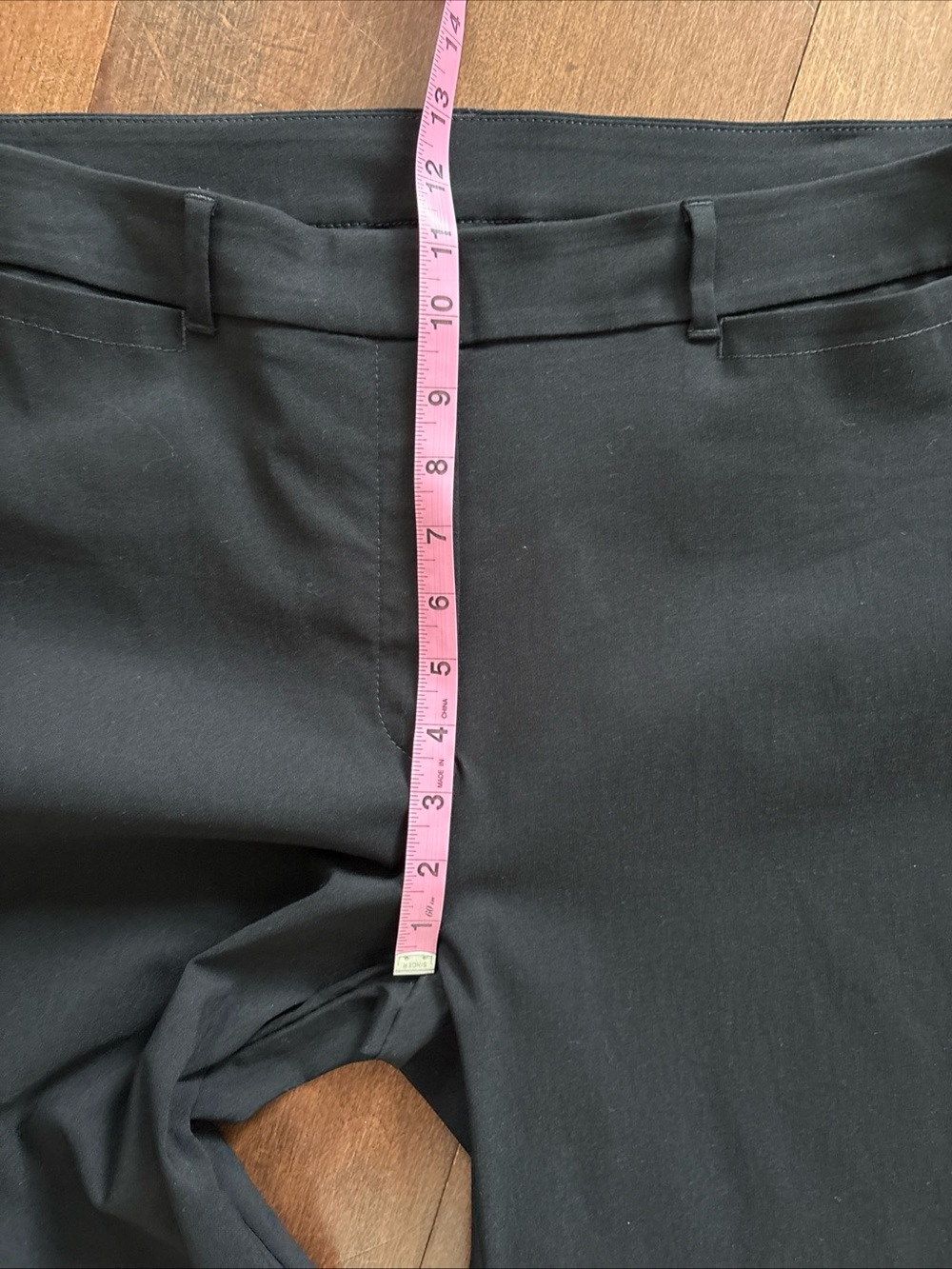 Chicos Emme Cropped Flared Pants Womens 2R US L 12 Black Twill Slim-Stretch - Picture 9 of 14